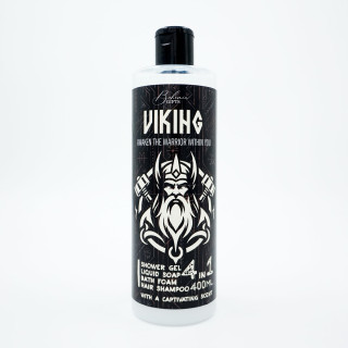 Miesten suihkugeeli, shampoo, vaahto ja saippua 4in1 "Viikinki" (400ml)